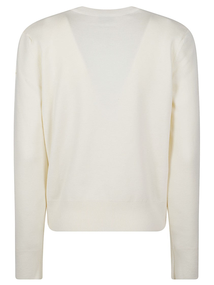 Moncler Tricot Quilted Padded Front Knit-Sleeve Cardigan