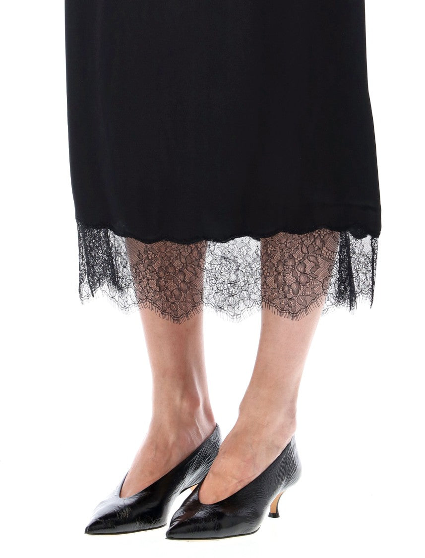 Anine Bing Lace Trim Shelby Midi Skirt