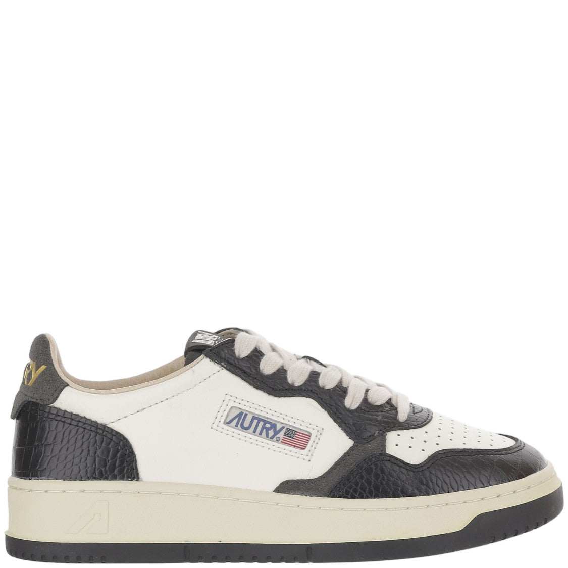 Autry Medalist Low Leather Sneakers With Contrasting Panels
