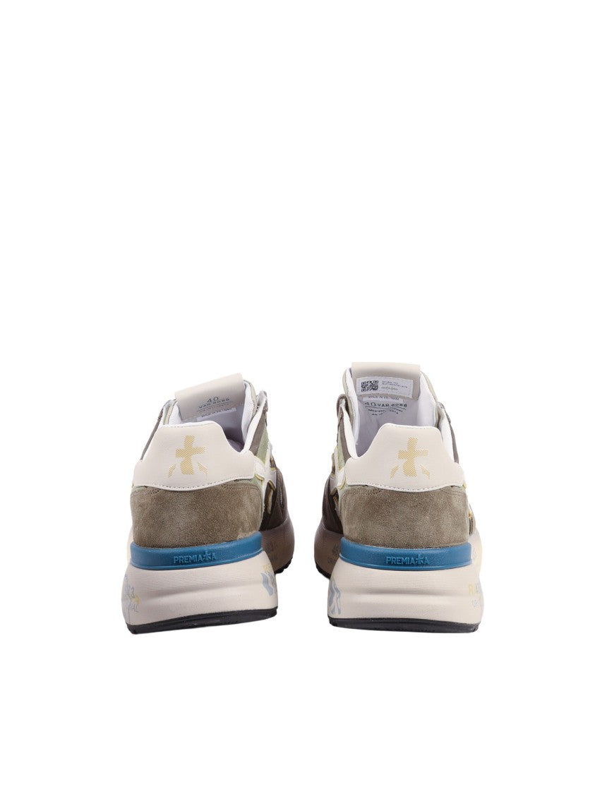 Premiata Modern Green And Grey Sneakers