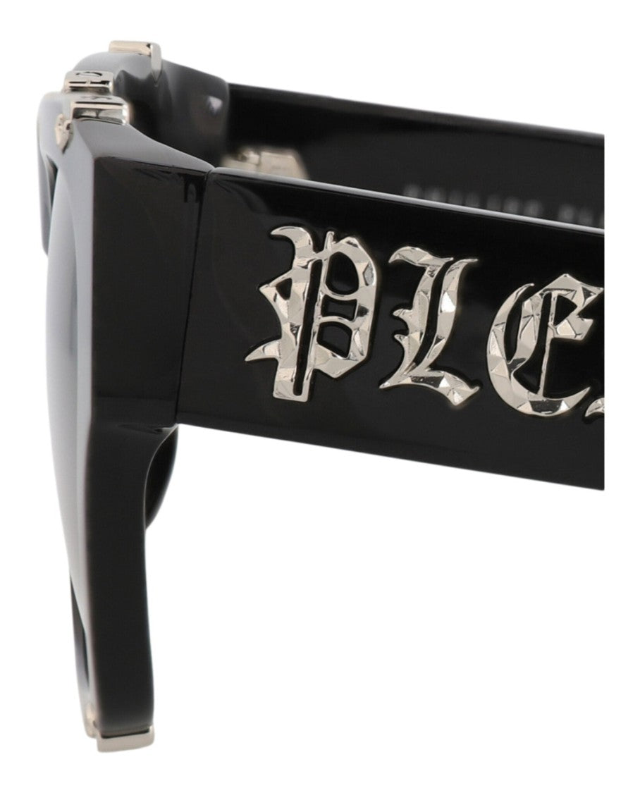 Philipp Plein Square-Frame Acetate Sunglasses With Gradient Lenses And Gothic Accents