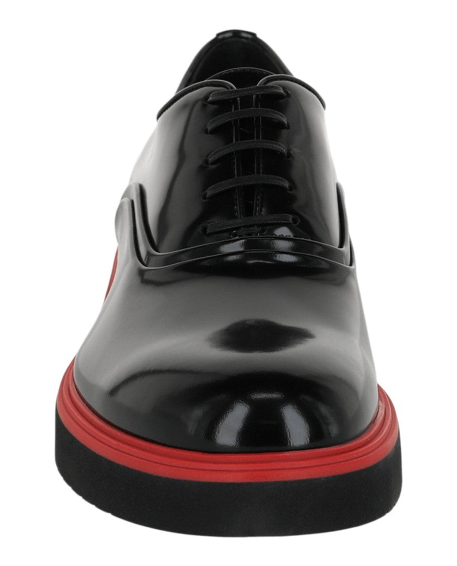 Ferragamo Fiorino Leather Derby Loafers