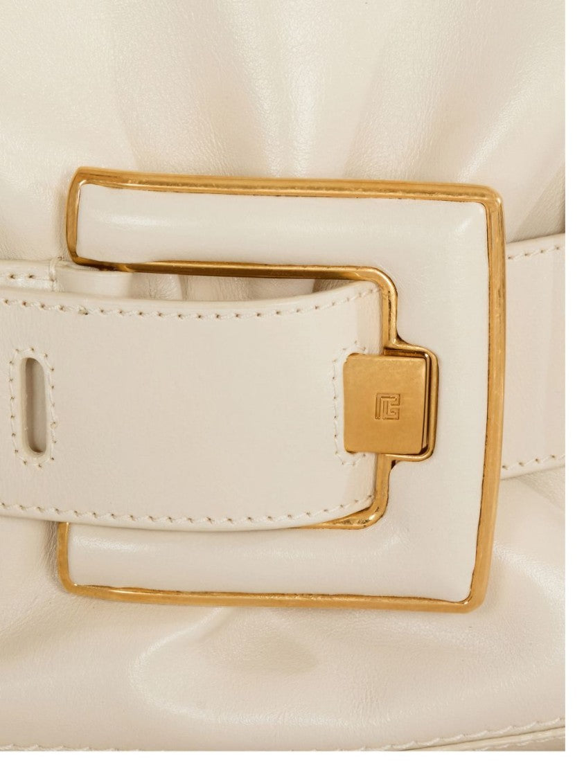 Balmain White Top Handle Belt Detail Bag