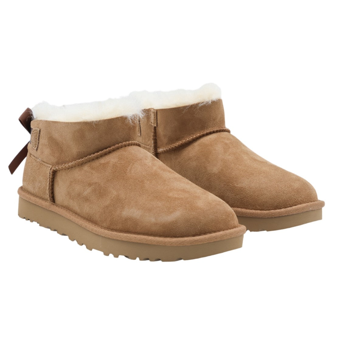 Ugg Suede Plush Decorative Bow Boots