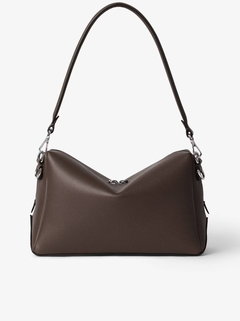 Fendi Rectangular Brown Shoulder Bag With Structured Silhouette
