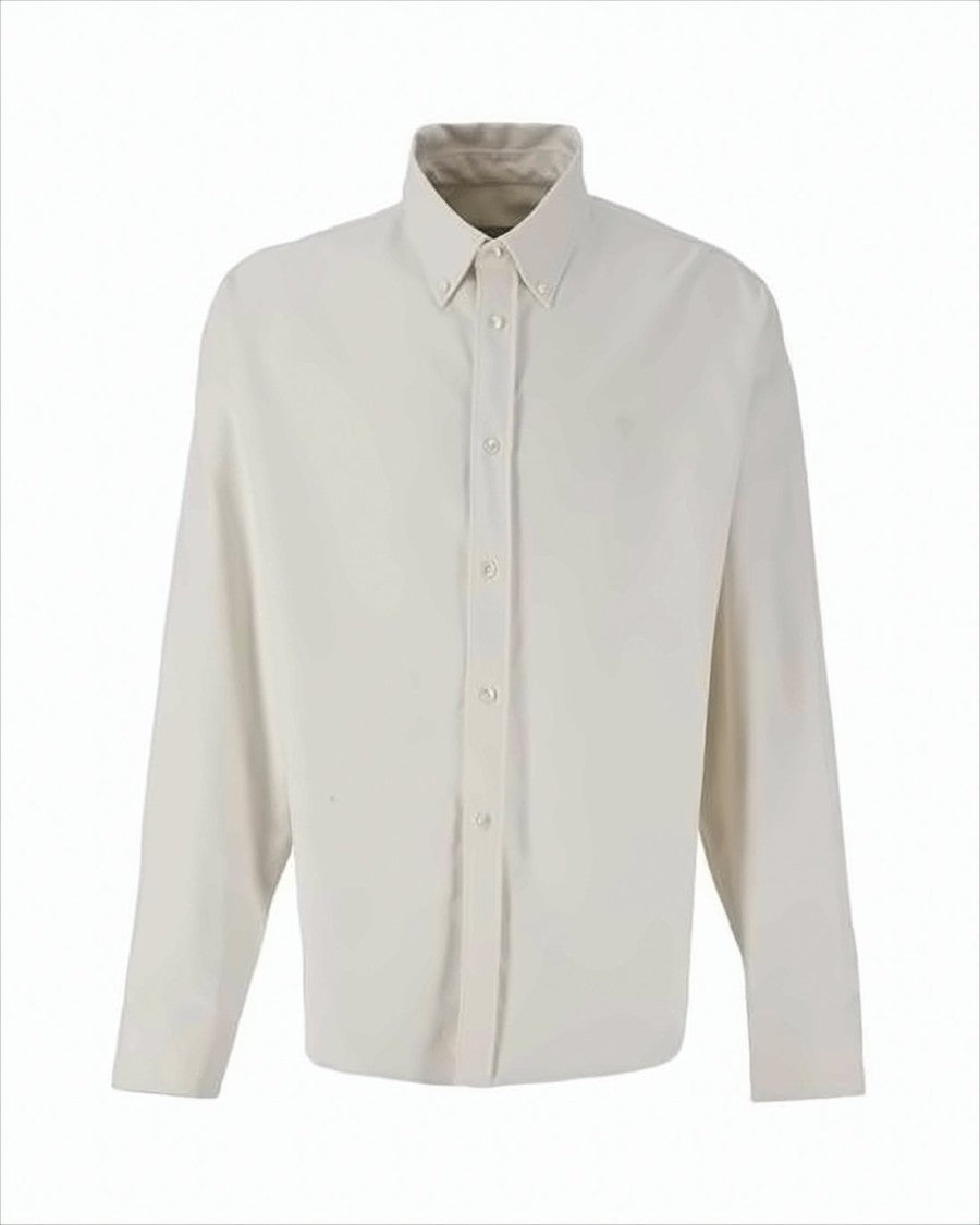 Ami Paris Long-Sleeve Button-Up Shirt With Minimalist Design