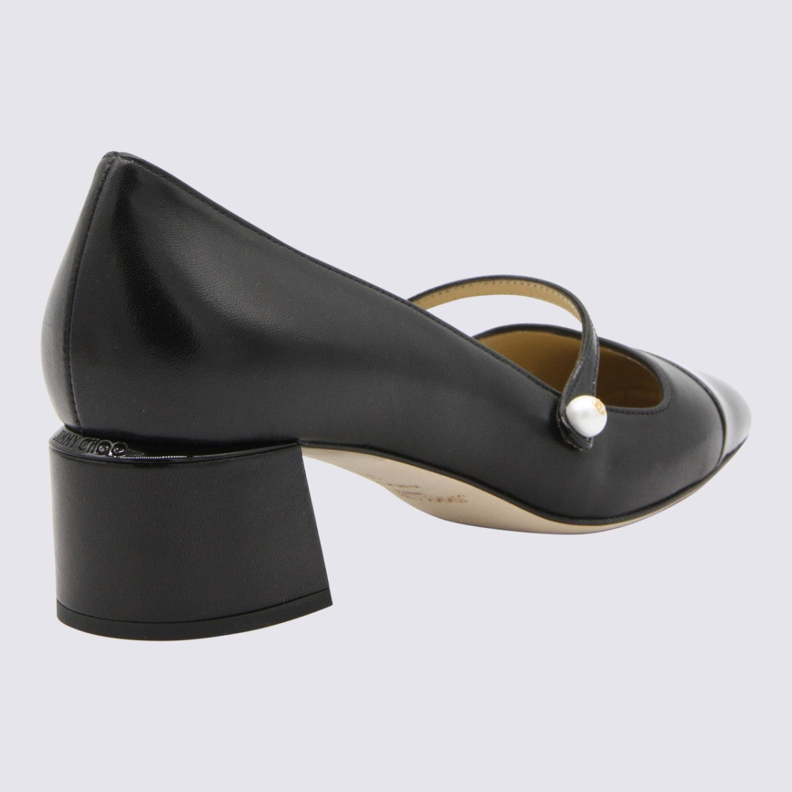 Jimmy Choo Classic Mary Jane Pumps With Mid-Height Block Heel