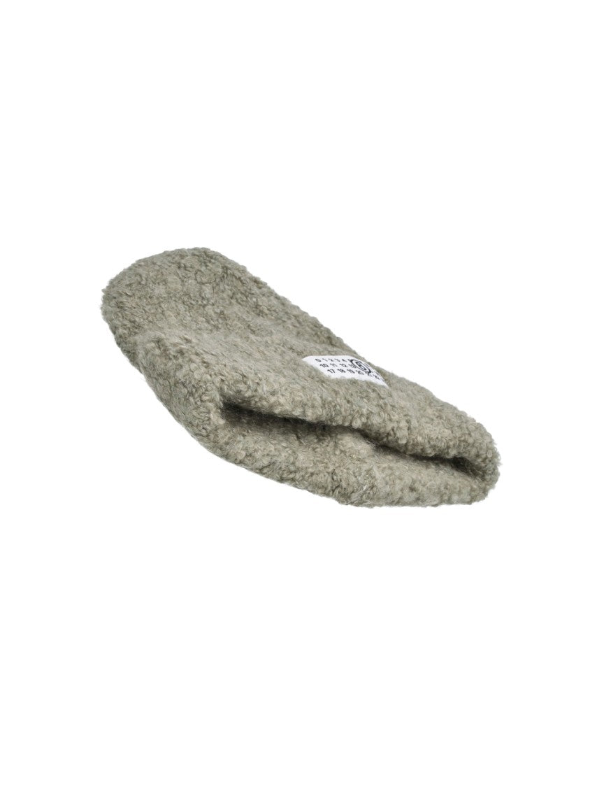 Mm6 By Maison Margiela Green Knit Logo Hat