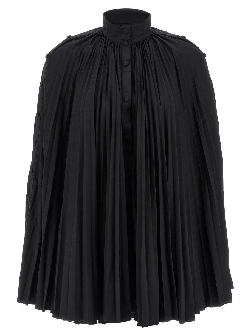 Giovanni Bedin Pleated Mini Dress With Modular Cape