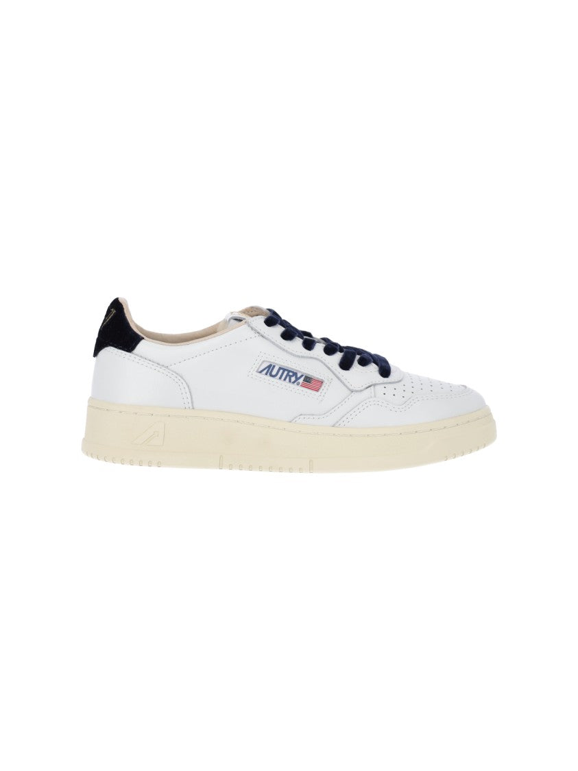 Autry White Calfskin Medalist Low-Top Sneakers