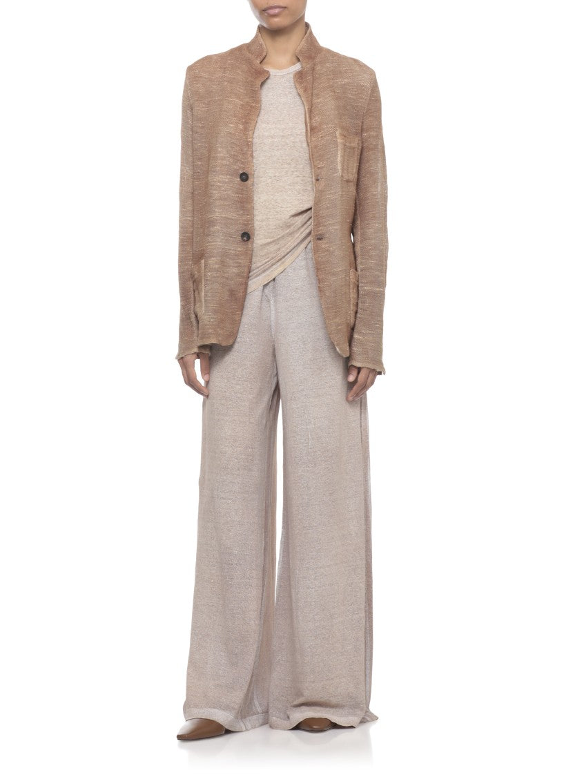 Avant Toi Linen Round Neck Tank Top