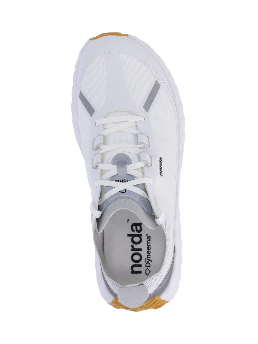 Norda Streamlined White Sneakers With Subtle Grey Accents