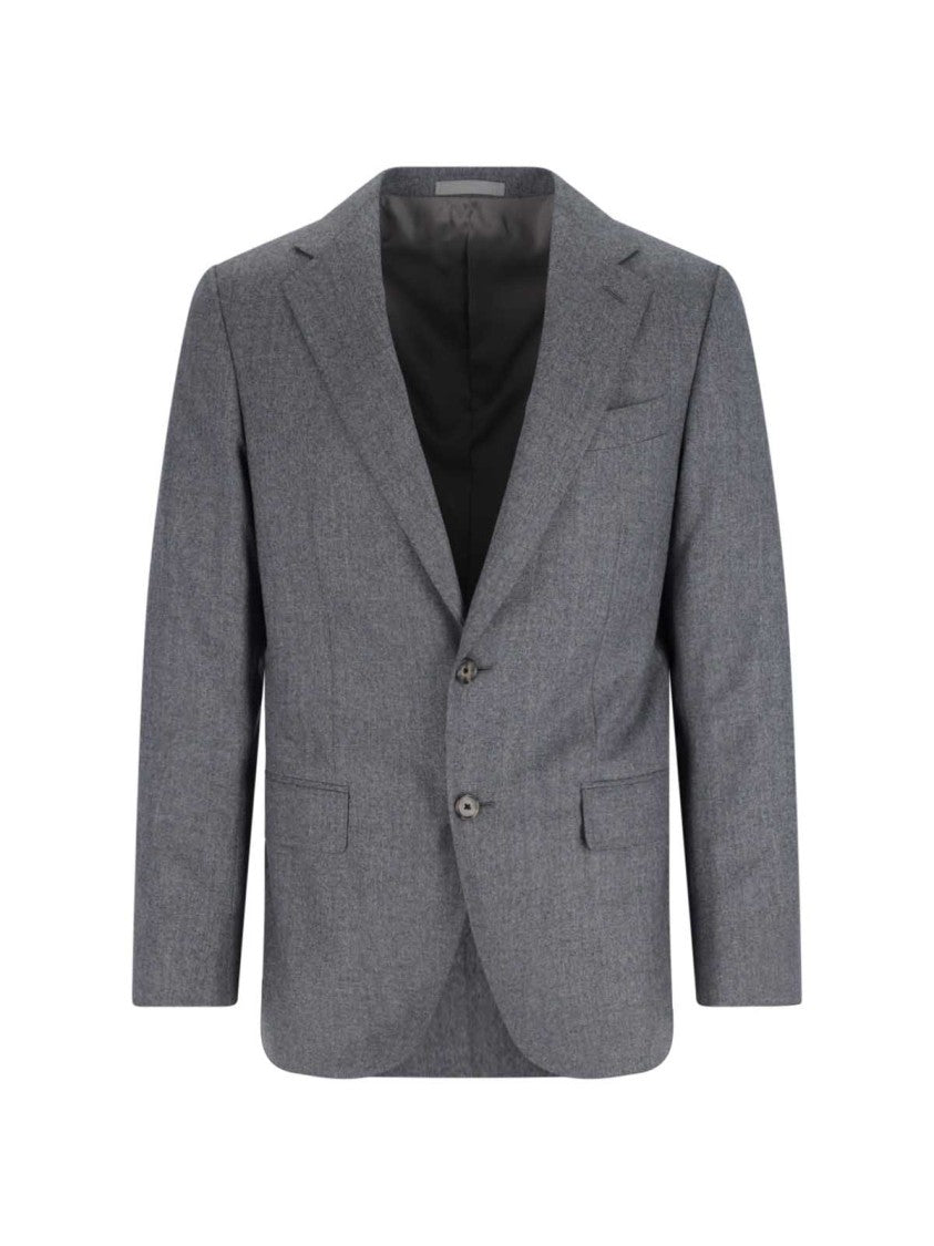 Caruso Tailored Grey Suit With Two-Button Blazer