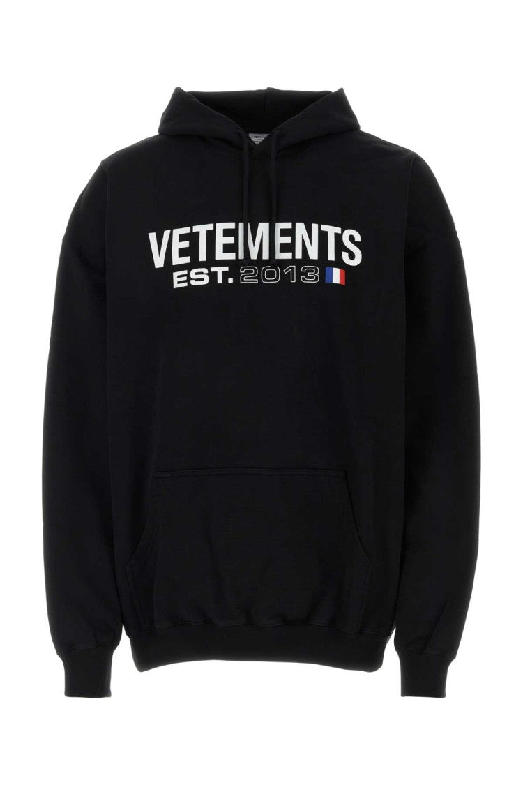 Vetements Black Cotton Blend Oversize Sweatshirt