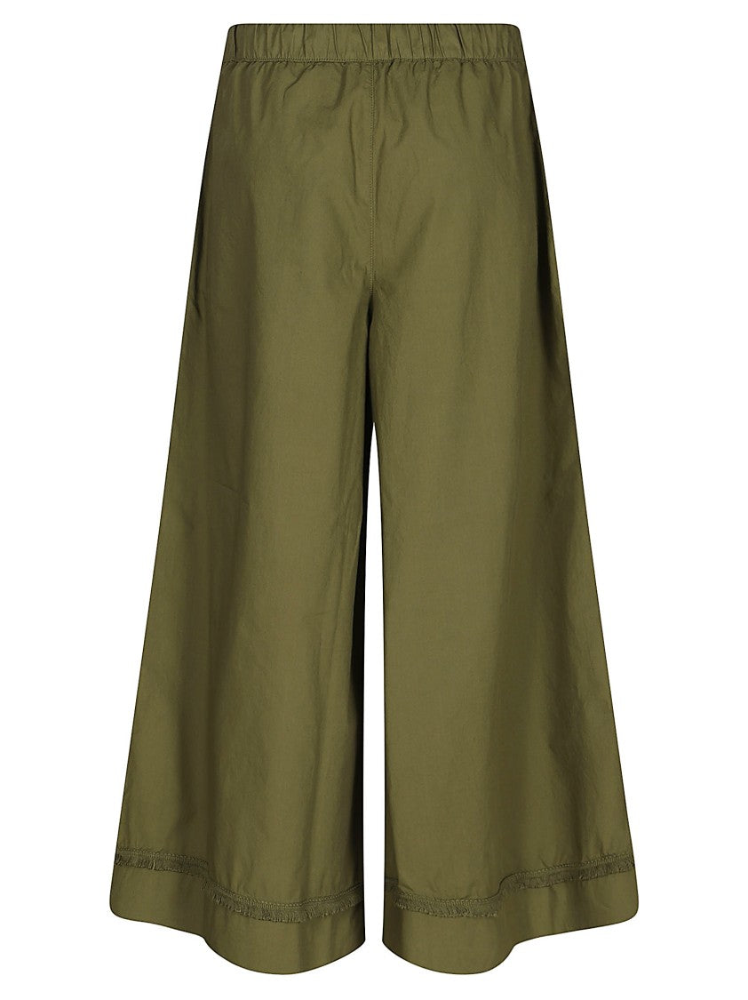 Mason's Cropped Wide-Leg Trousers With Chino Jogger Style