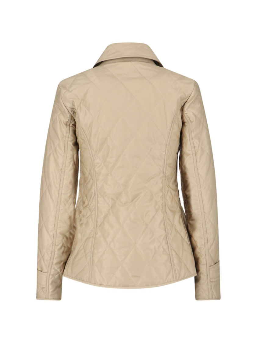 Burberry "Fernleigh" Jacket, In Beige Fabric