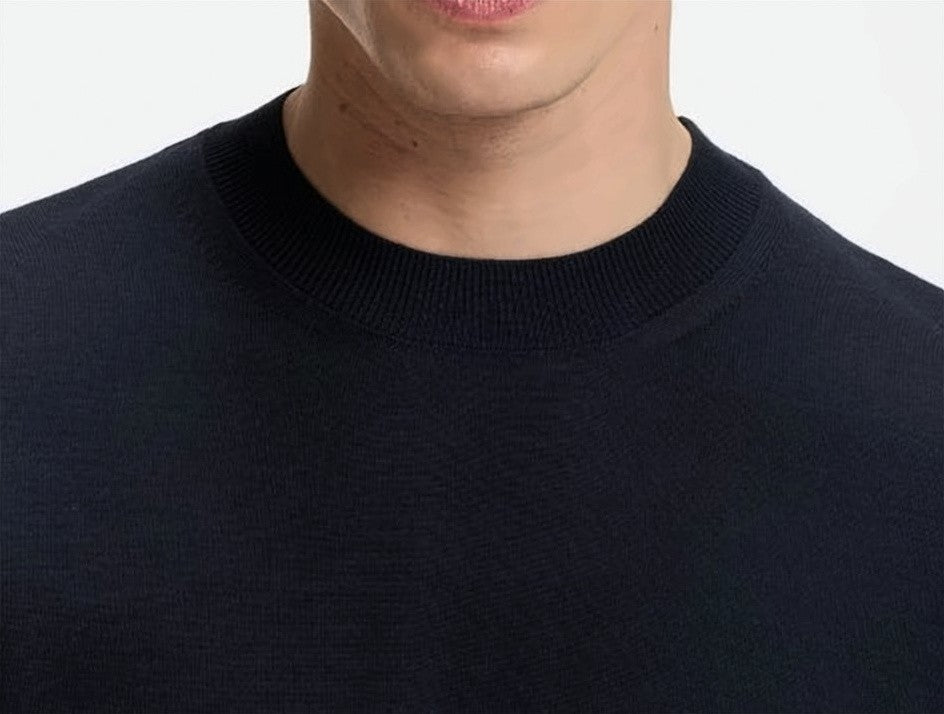 Boss Virgin Wool Knitted Crew Neck Sweater