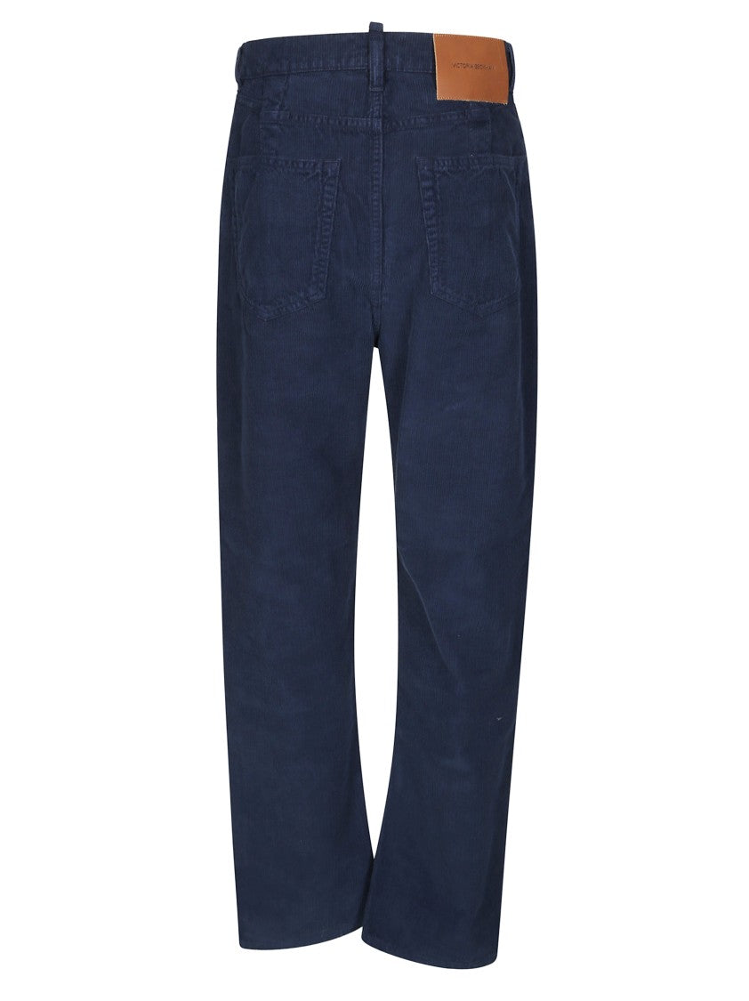 Victoria Beckham Suspended Design High-Waist Jeans With Straight Leg Cut