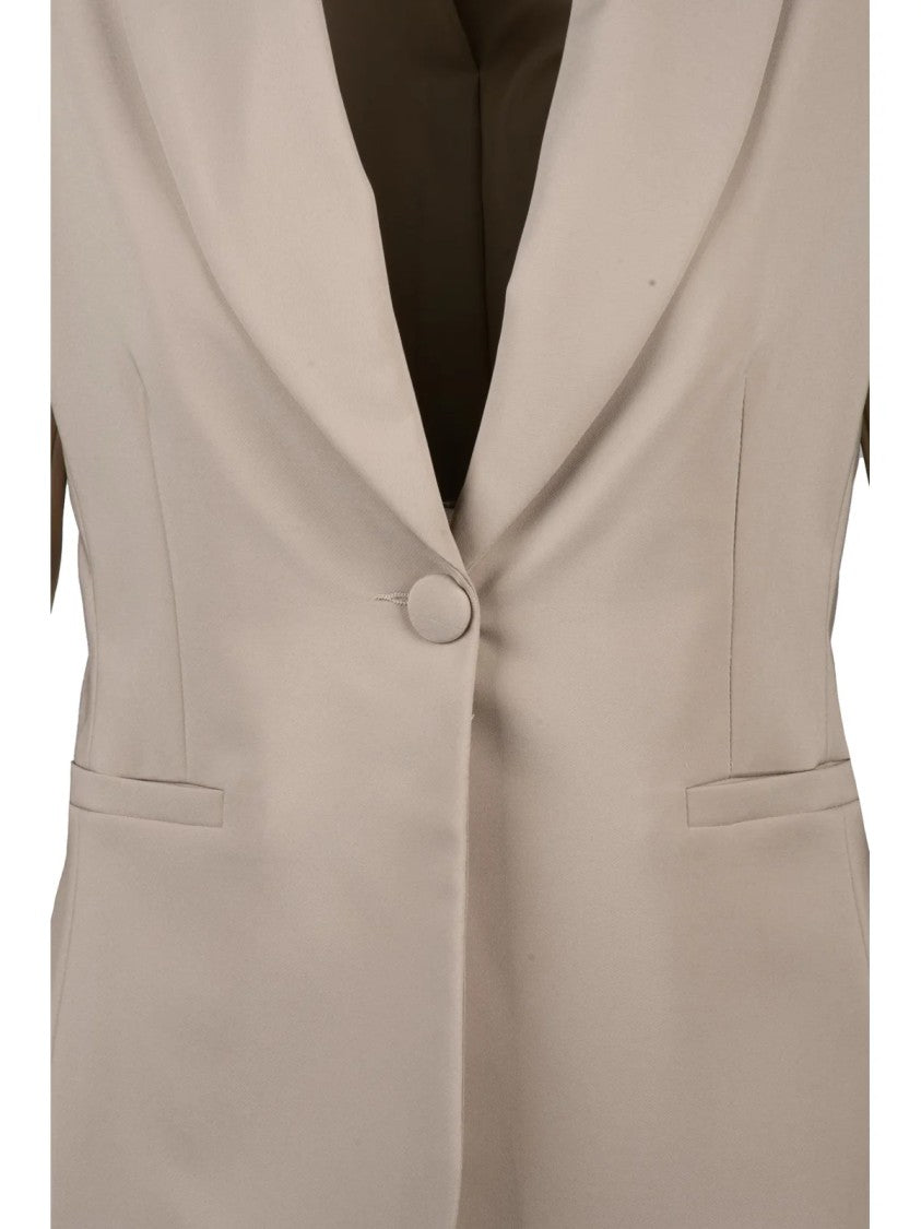 D'elle Giulia Mastini Fitted Tailored Jacket With Lined Interior And Button Closure