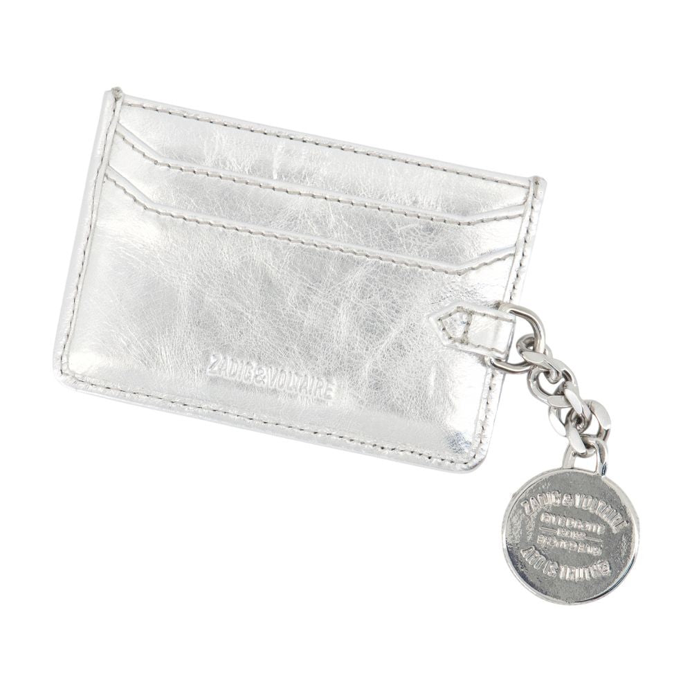Zadig & Voltaire Sunny Pass Card Holder - Leather - Silver