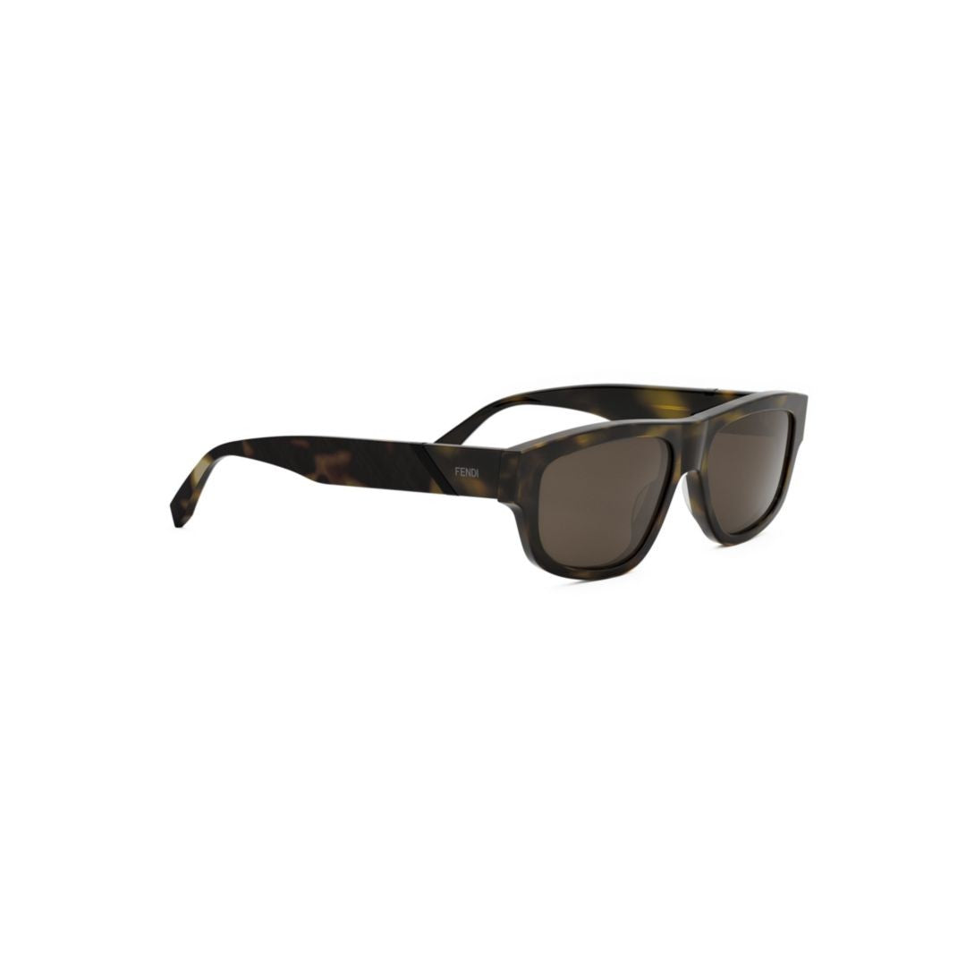 Fendi Fe40157i Rectangular Tortoiseshell Acetate Sunglasses