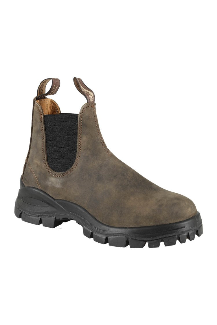 Blundstone High Rubber Sole Brown Leather Boot