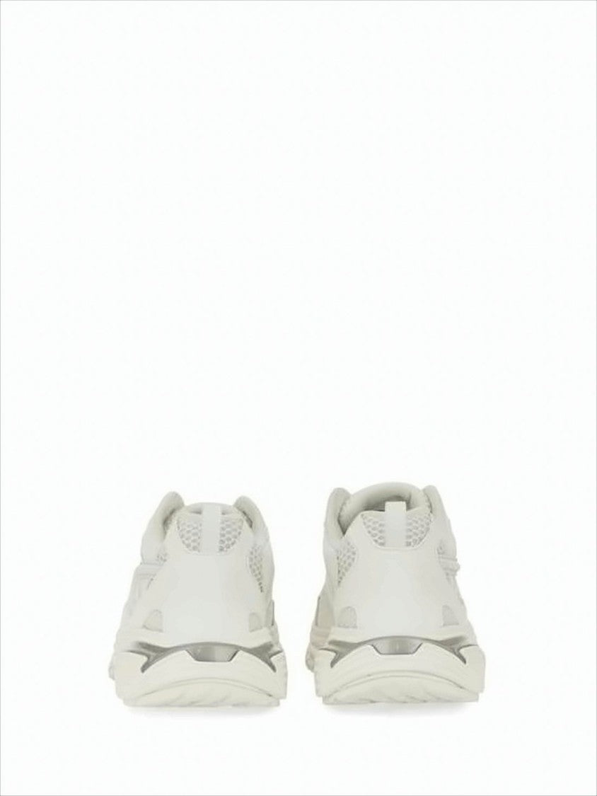 Diesel White Polyester Sneakers With Mesh Accents