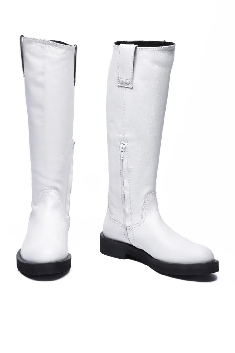 Guglielmo Rotta Leather Boots Rubber - White