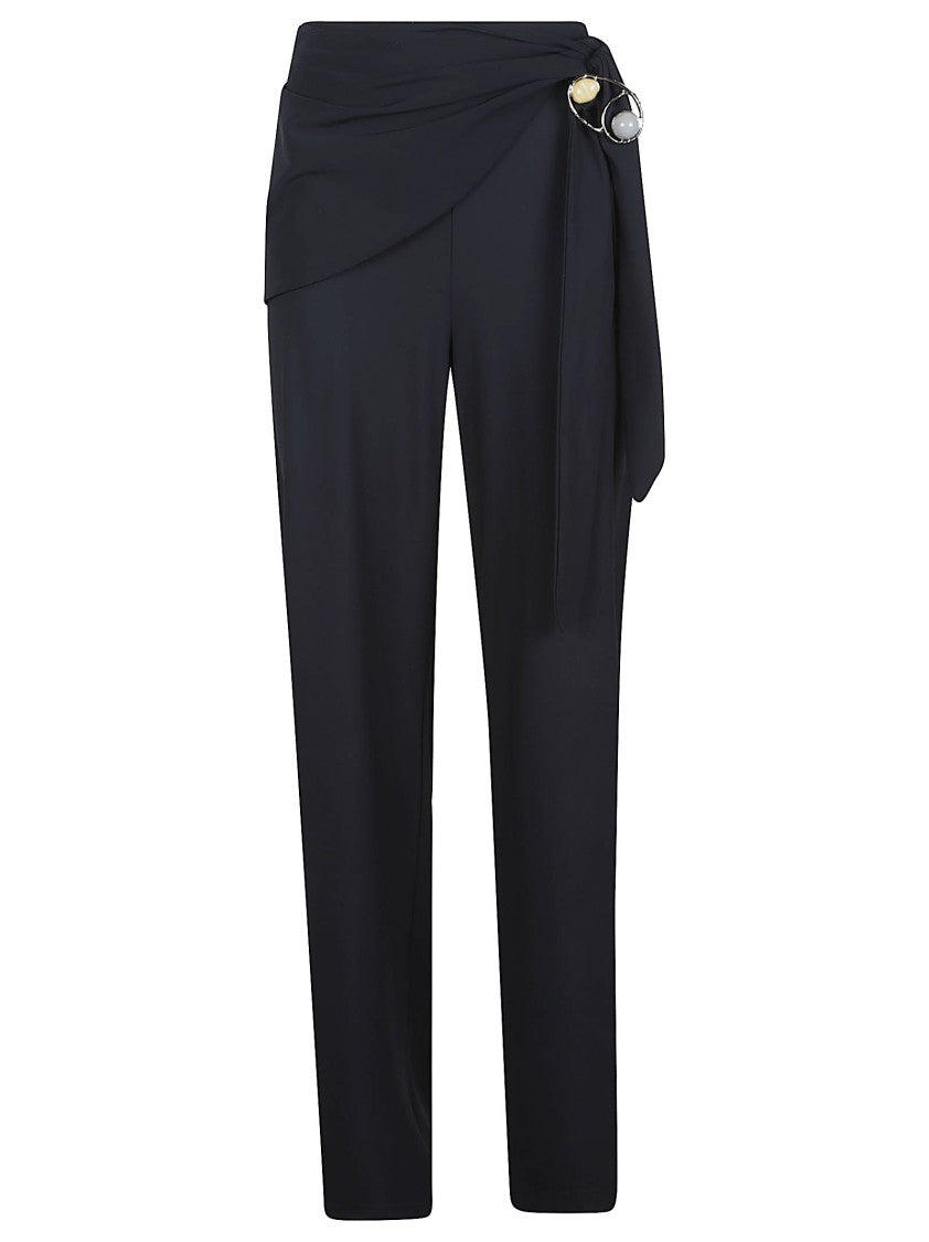 Hamoulet High-Waisted Pants With Unique Belt Detail
