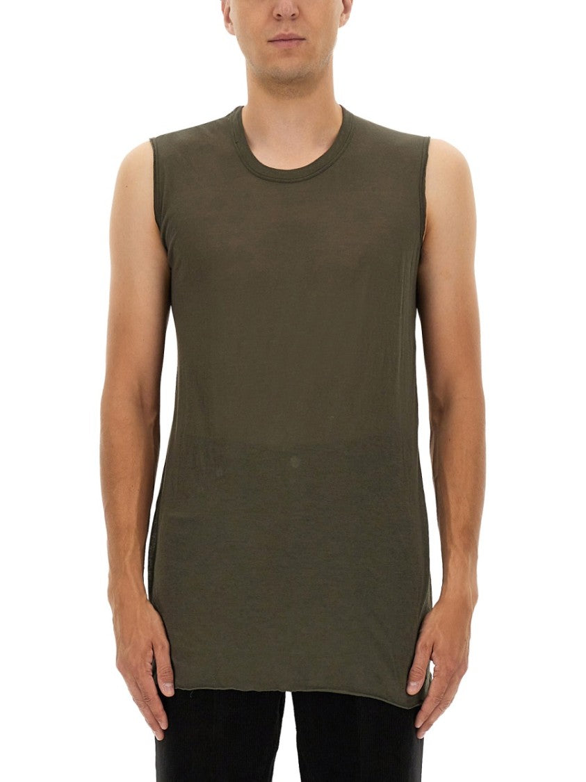 Rick Owens Sleeveless Relaxed-Fit Cotton Top With Longer Hemline