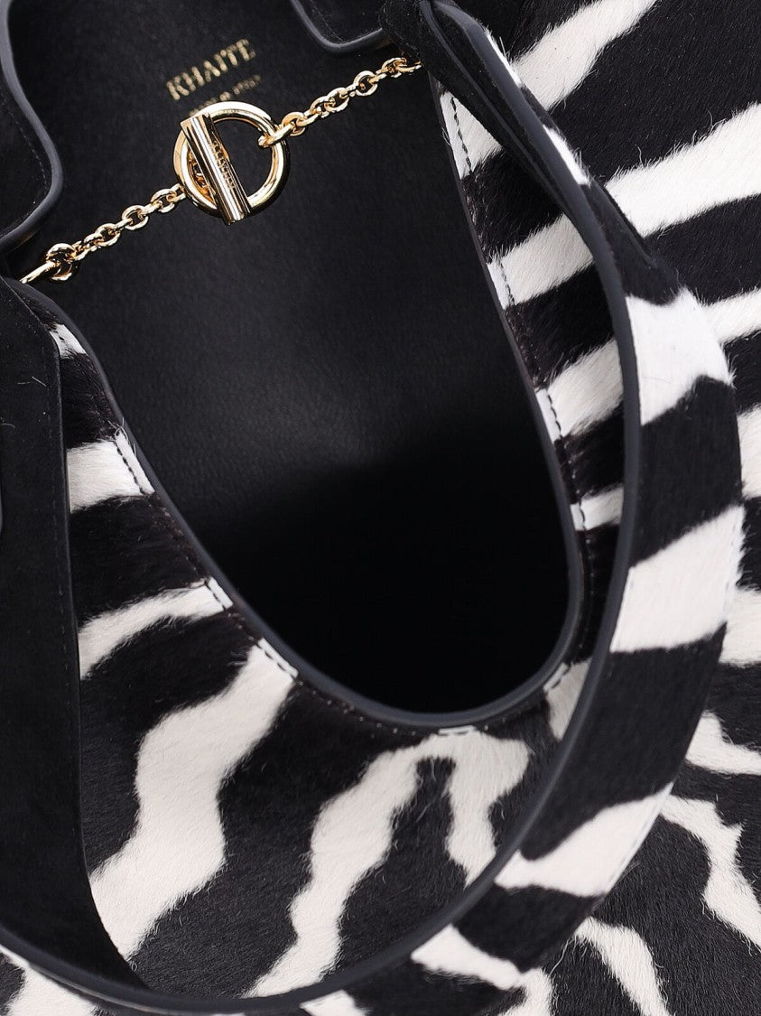 Khaite "Lotus" Bag In Black Calfskin Front