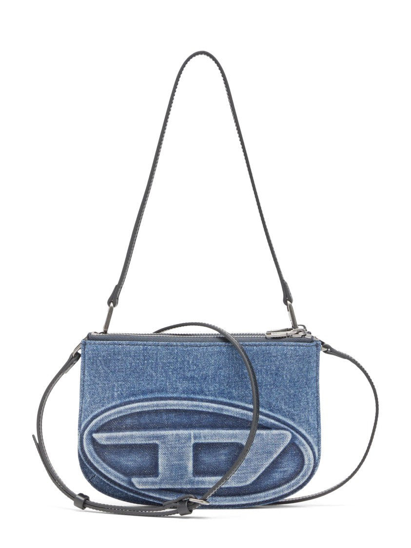 Diesel Denim Bag With Prominent Logo And Sleek Accents