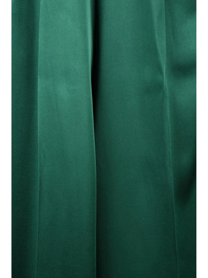 Max Mara Green Gioire Acetate Viscose One-Shoulder Jumpsuit