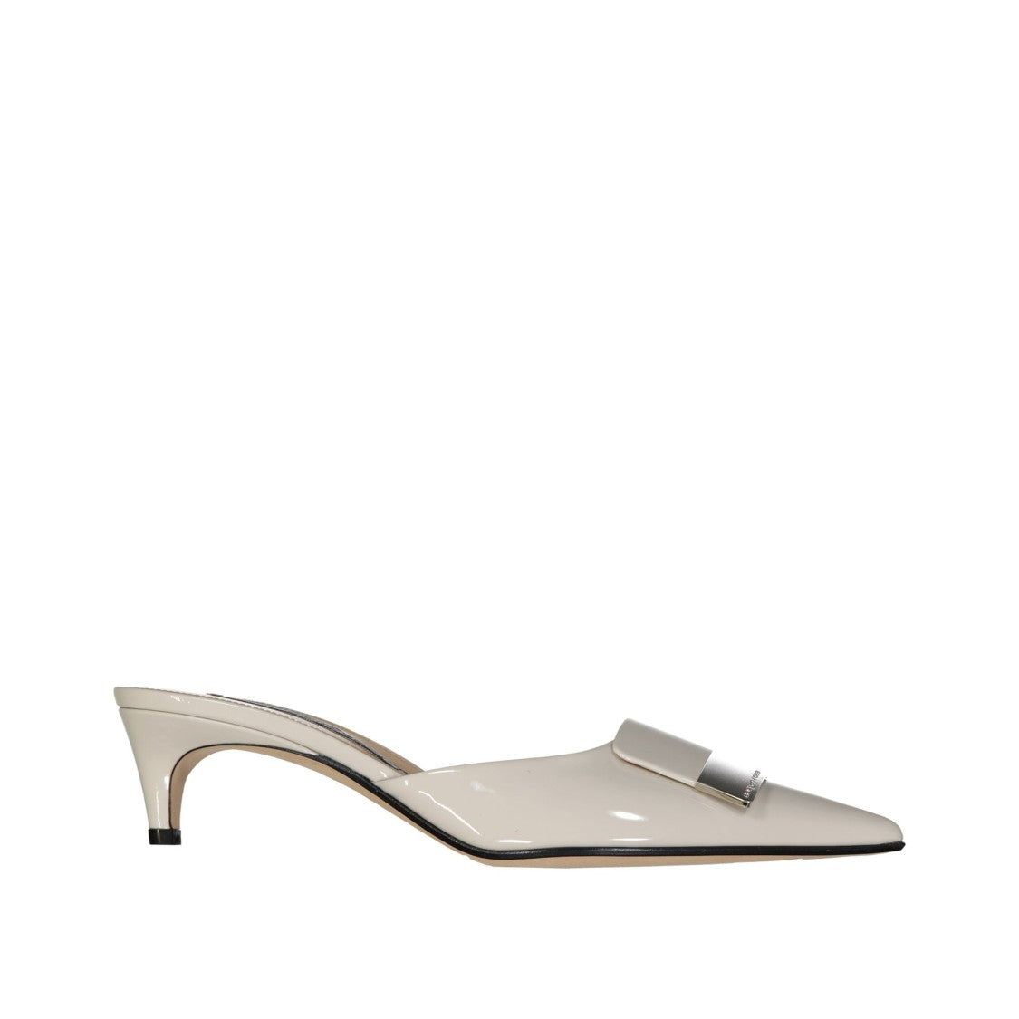 Sergio Rossi Pointed Toe Patent Leather Mules