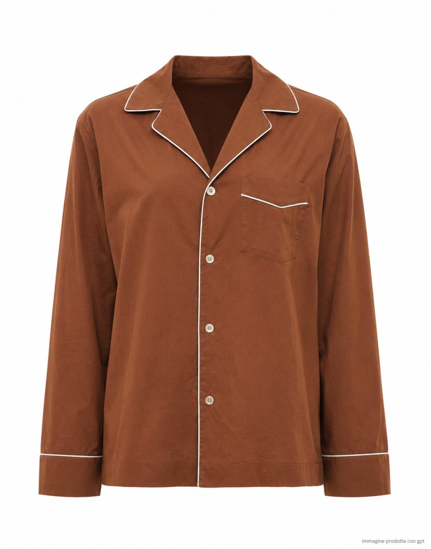 Forte Forte Chocolate My Shirt Cotton Poplin Shirt