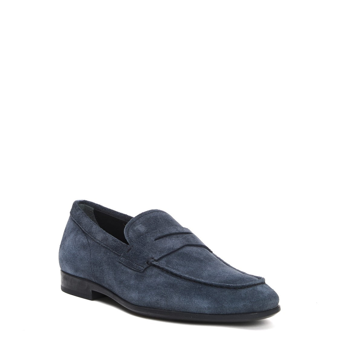 Tod's Blue Suede Moccasin
