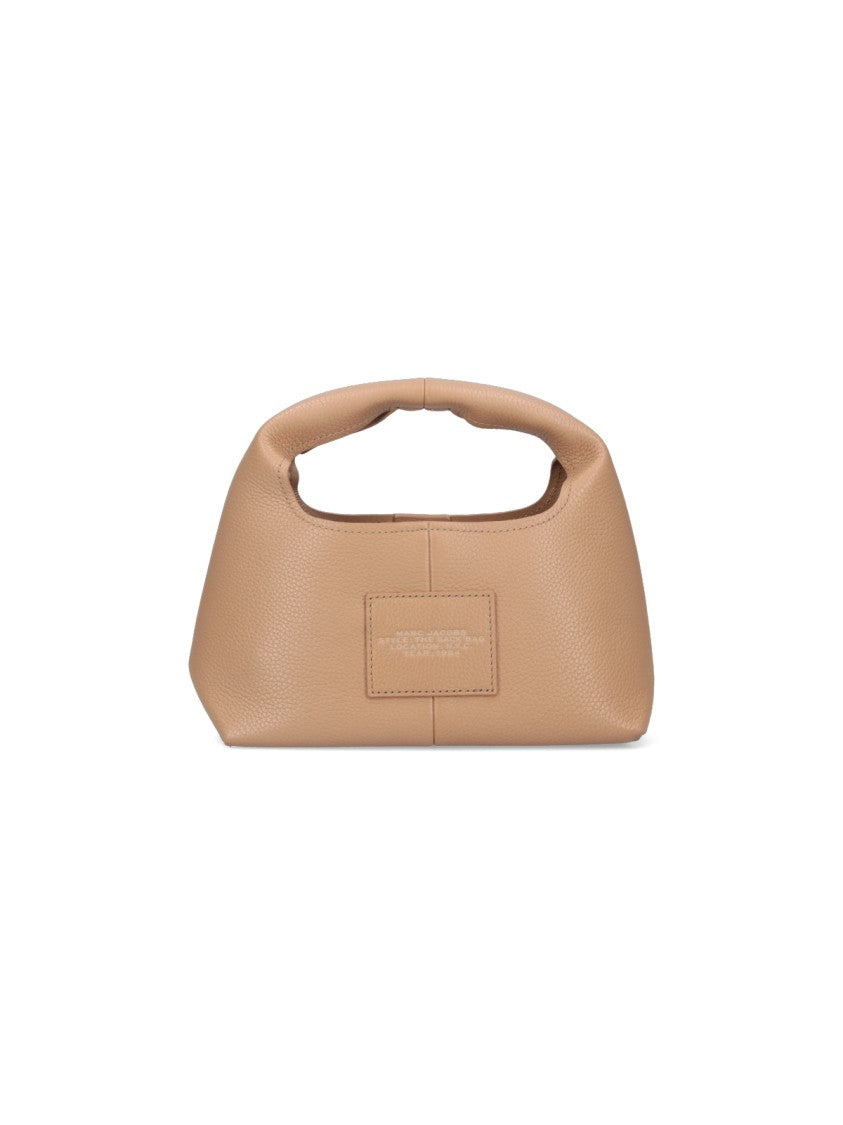 Marc Jacobs Beige The Sack Hammered Leather Handbag