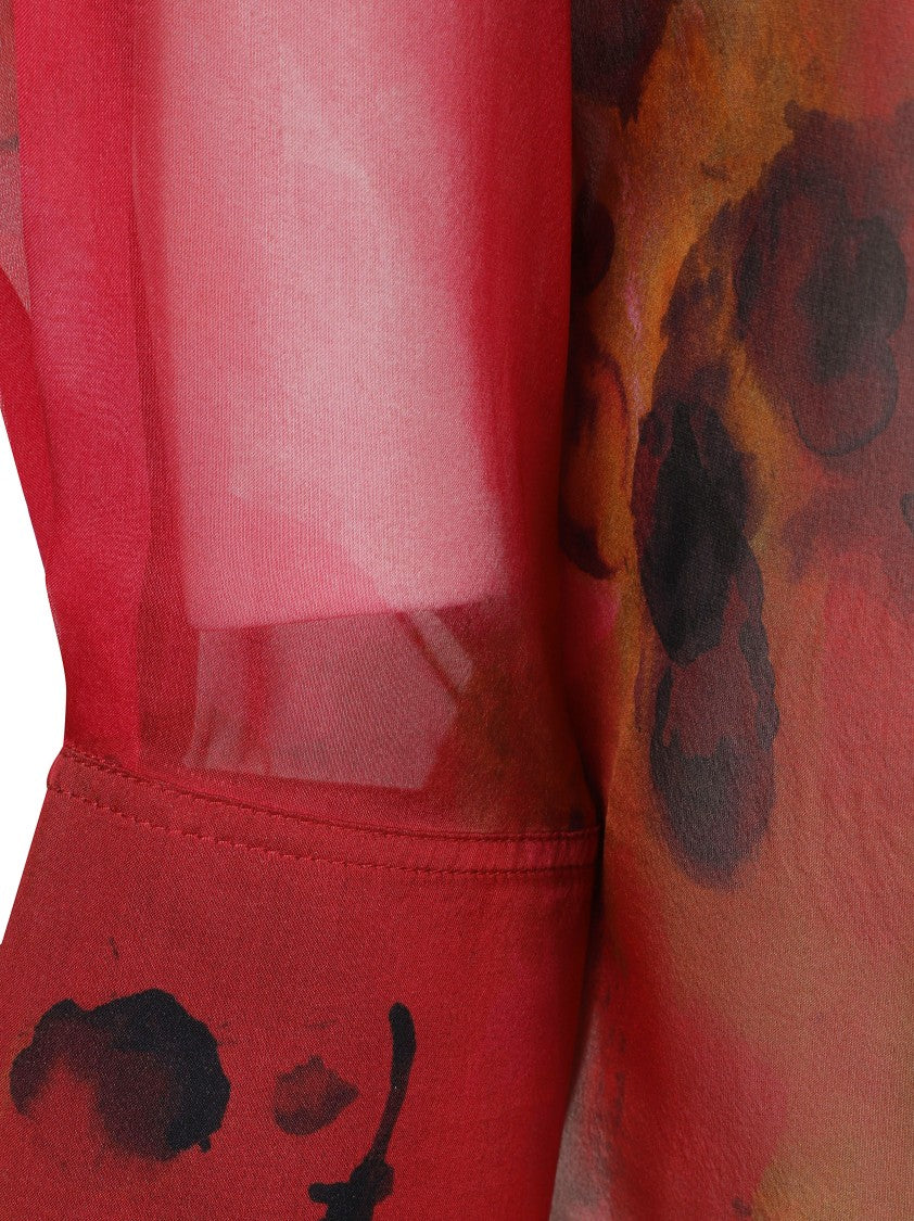 Victoria Beckham Sheer Lightweight Floral Print Shirt