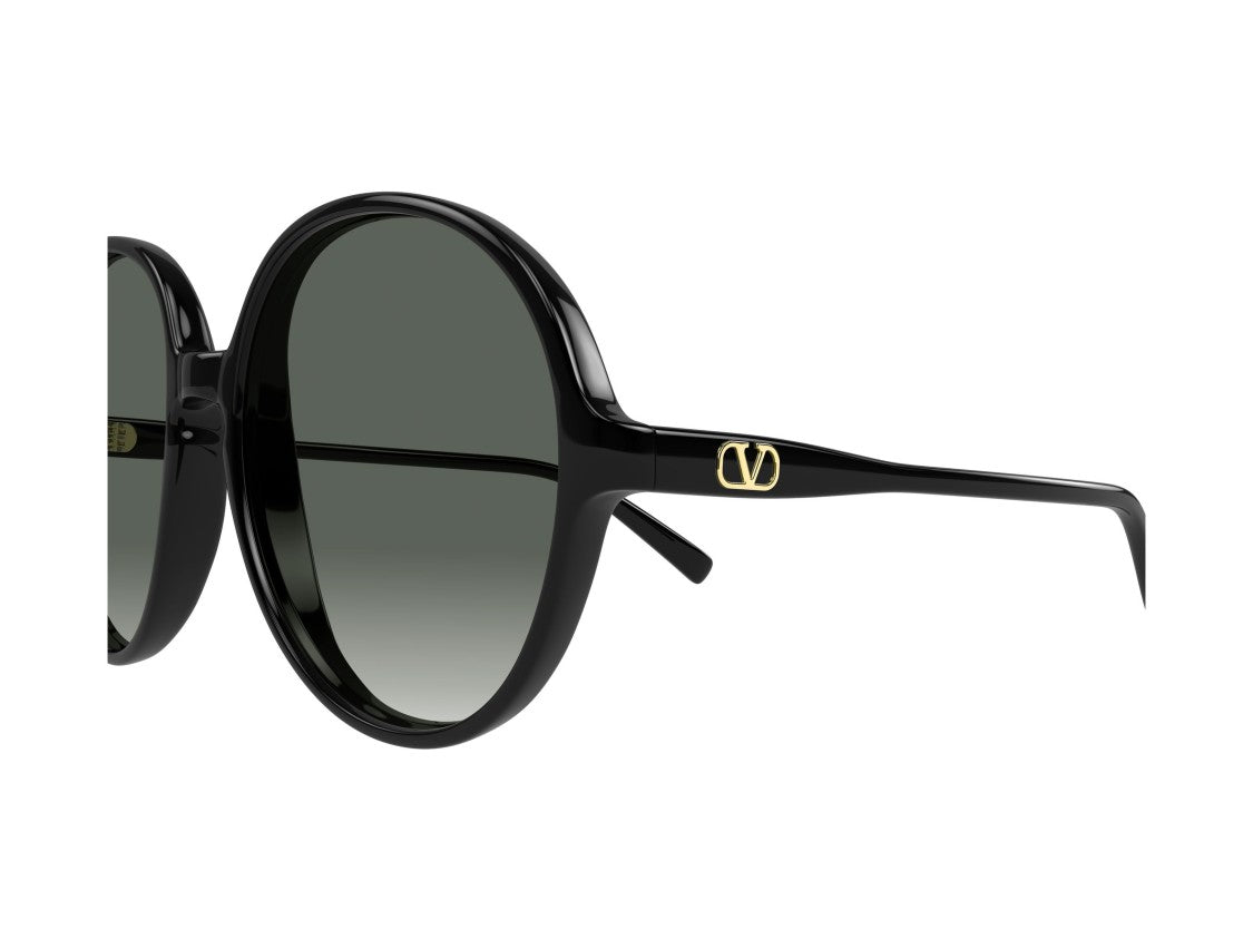 Valentino Gold Black Vg0017s Glossy Acetate Gradient Sunglasses