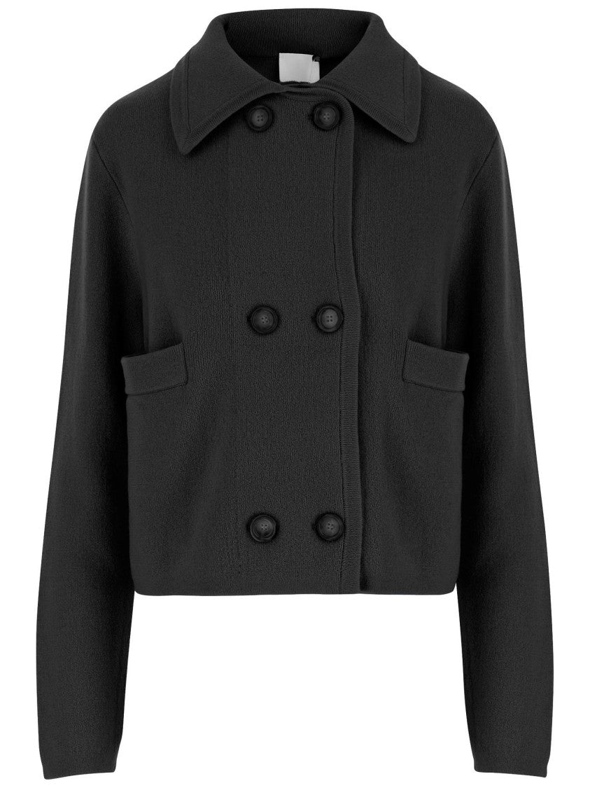 Allude Wool And Cashmere Jacket With Structured Collar And Double-Breasted Closure