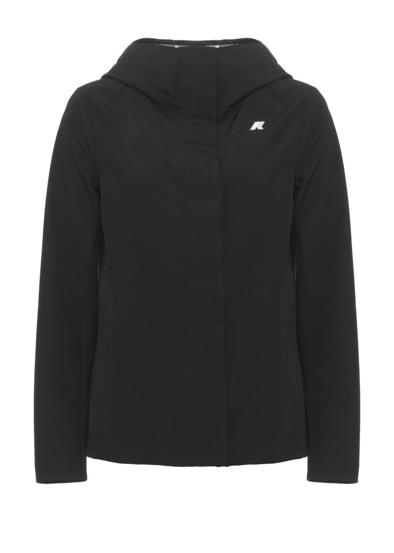 K-Way Black Madalina Hooded Jersey Jacket
