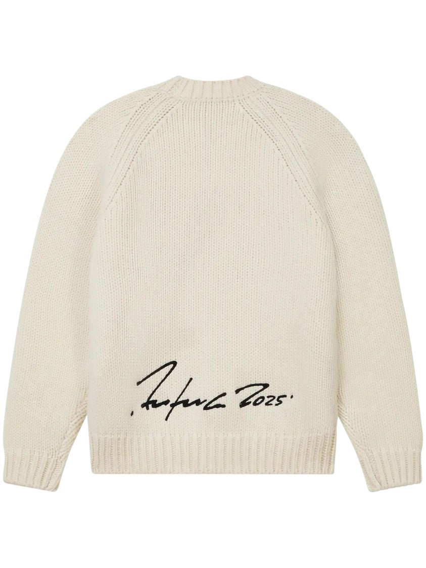 Kenzo Knit Futura Jumper With Bold Rectangular Patch