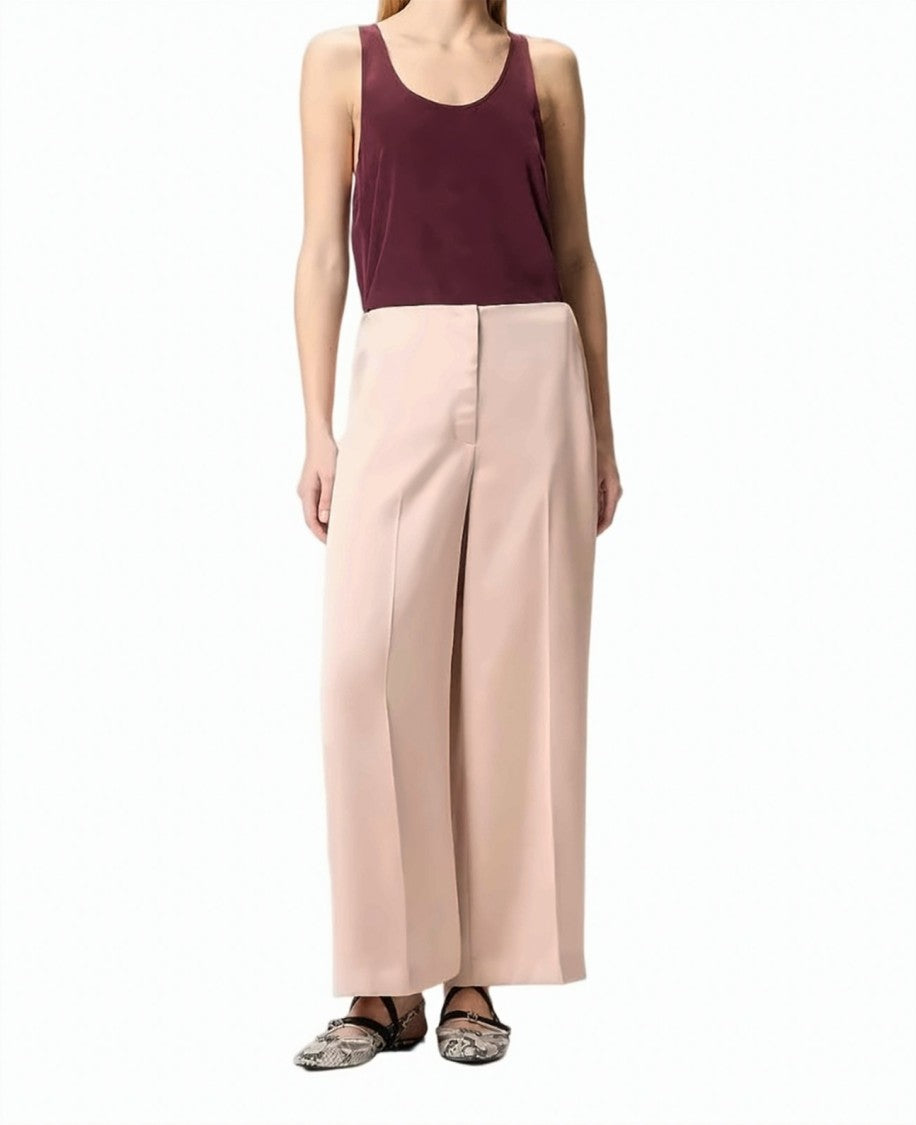 Pinko Limoncello Satin Wide Leg Trousers