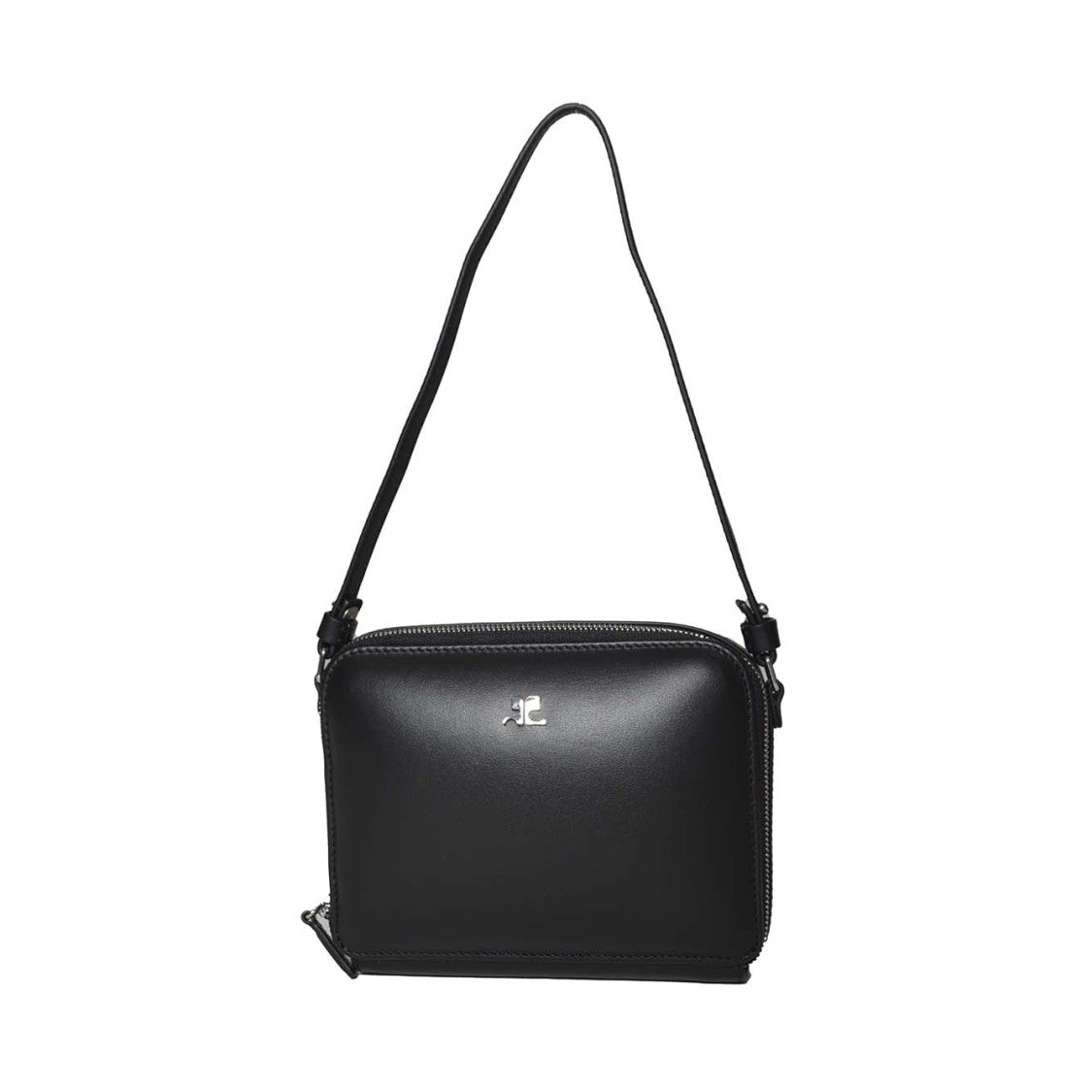 Courrèges Cloud Chained Handbag In Black Leather