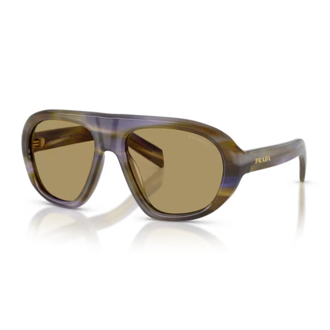 Luxottica Group S.P.A. Striped C05s Acetate Sunglasses