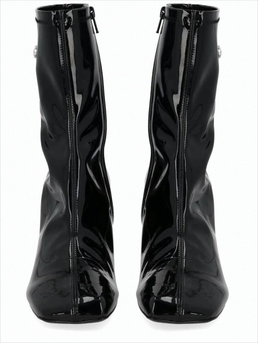 Diesel Ankle-Length Boots With Sculpted Kitten Heel