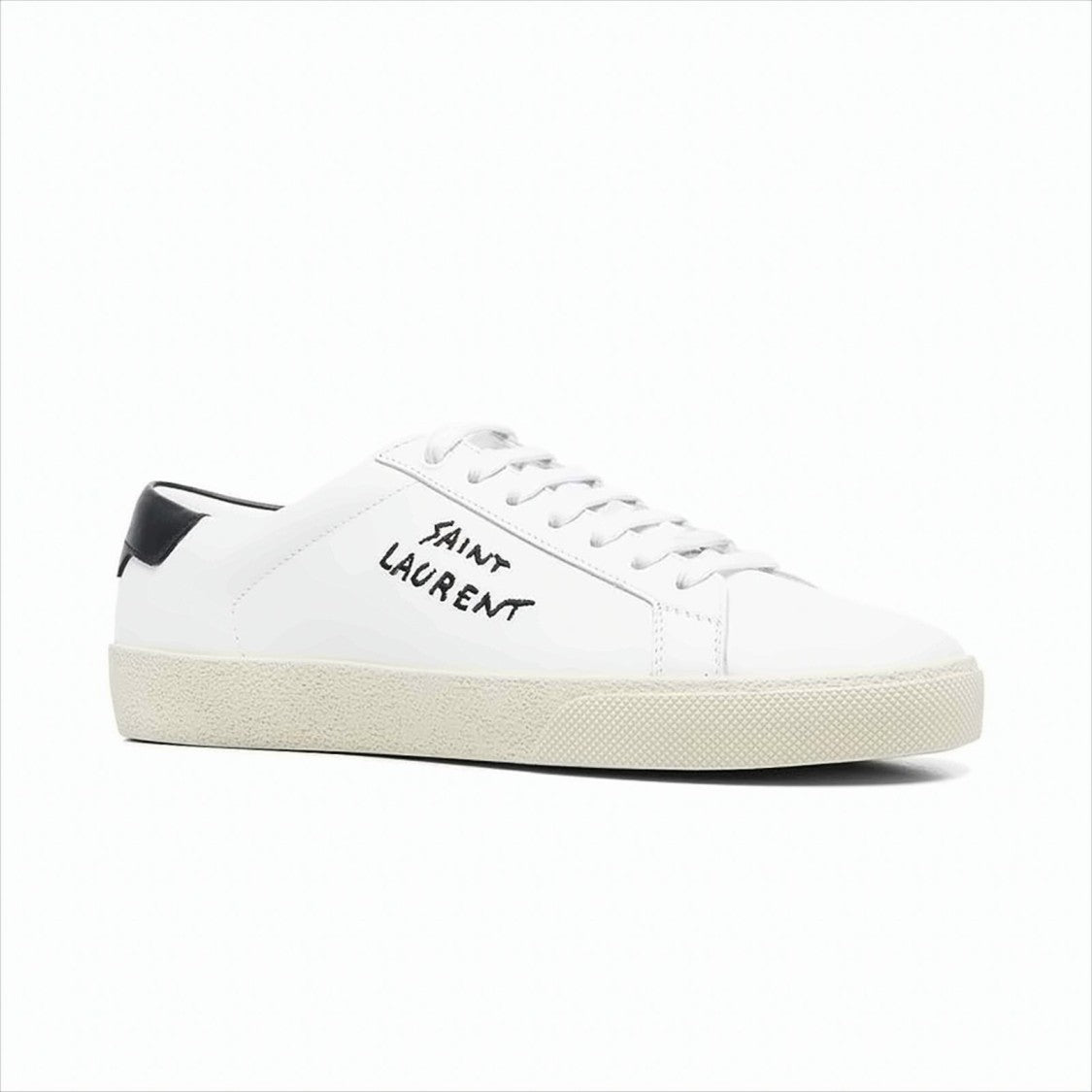 Saint Laurent Low-Top Sneakers In Smooth White Calf Leather