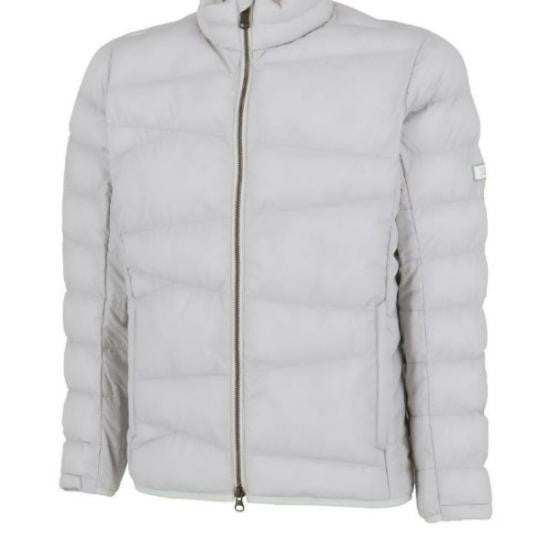 Titleist Quilted Grey Padded Jacket With High Collar And Zipper Closure