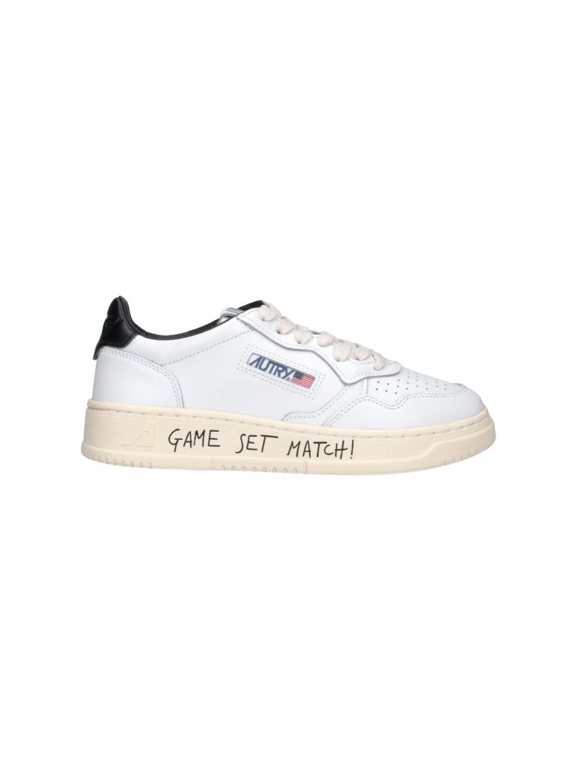 Autry White Medalist Leather Sneakers