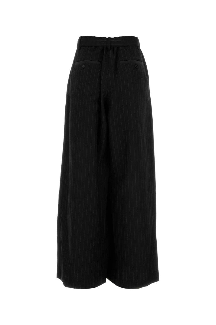 Sacai Embroidered Wool Wide-Leg Pant